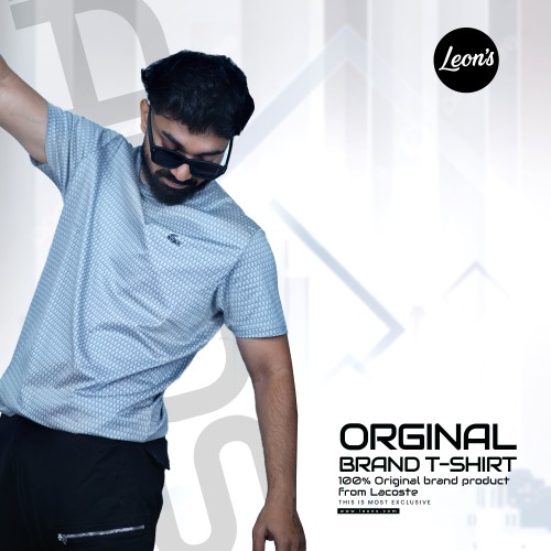 Lacoste Grey Geom Pattern