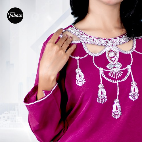 Zardousi U-Neck (Burgundy)